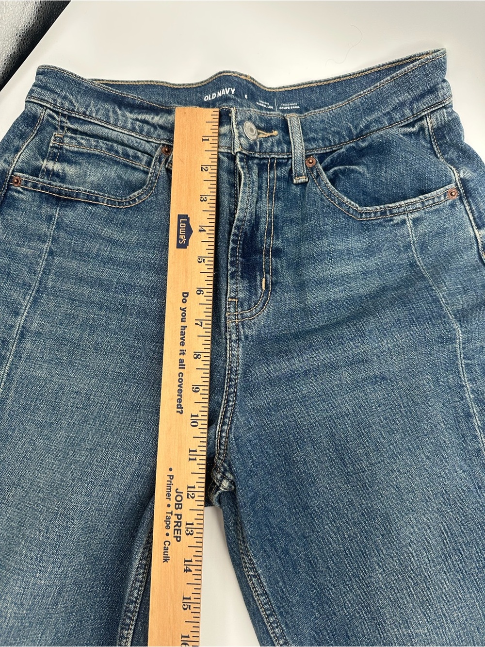 Old Navy High Rise Barrel Jeans Womens 6 Medium Wash Utility Denim 1433 - Picture 5 of 8